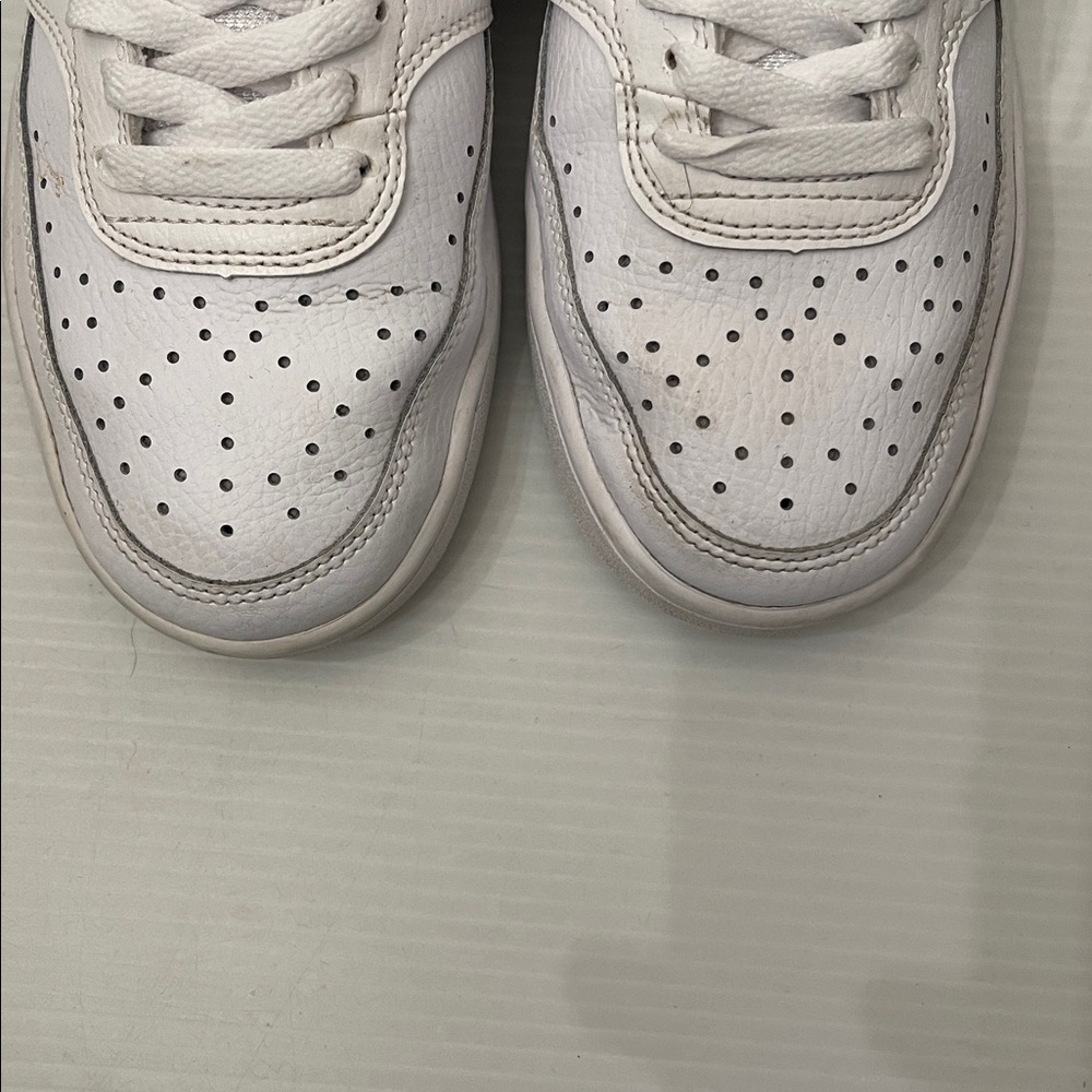NIKE COURT VISION LOW LEOPARD SWOOSH LEATHER SNEAKERS WOMENS SIZE 8 - Picture 7 of 13